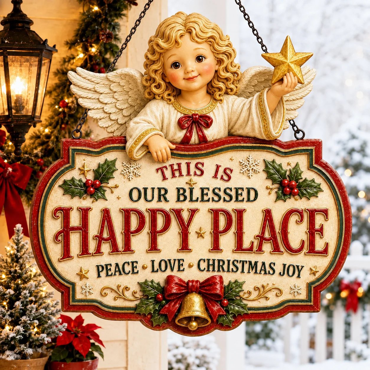 🎄Collection Of Wooden Hanging Signs Featuring Christmas Characters | 8 Festive Designs Measuring 7.9 Or 11.8 Inches, With Vintage-Inspired Illustrations, Layered Christmas Details And A Hanging Design ✨