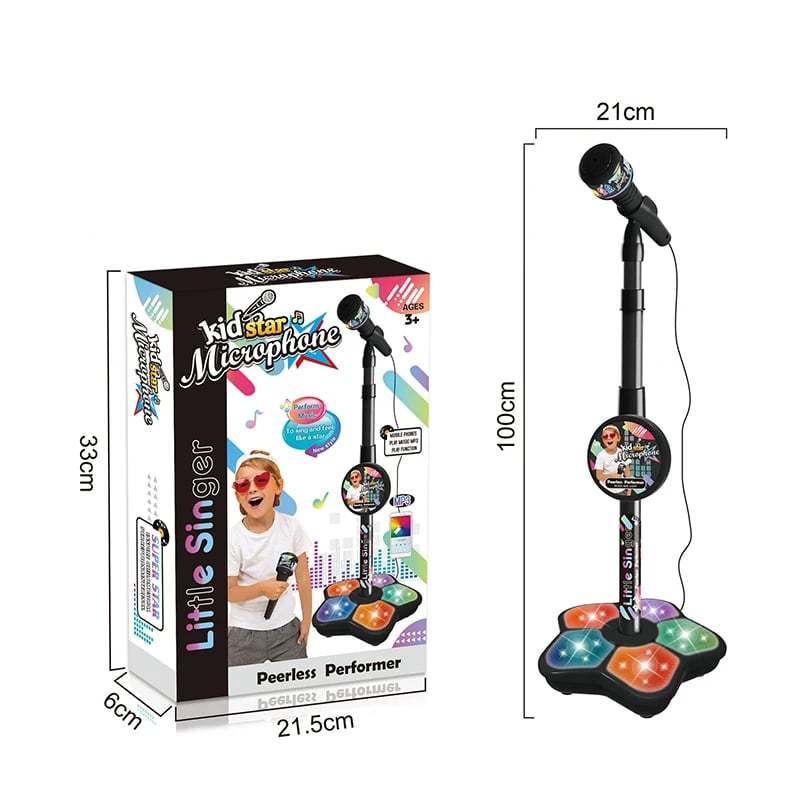 🎄Christmas Sale 49% OFF! 🎤Microphone Toy, Karaoke Machine Toy with L
