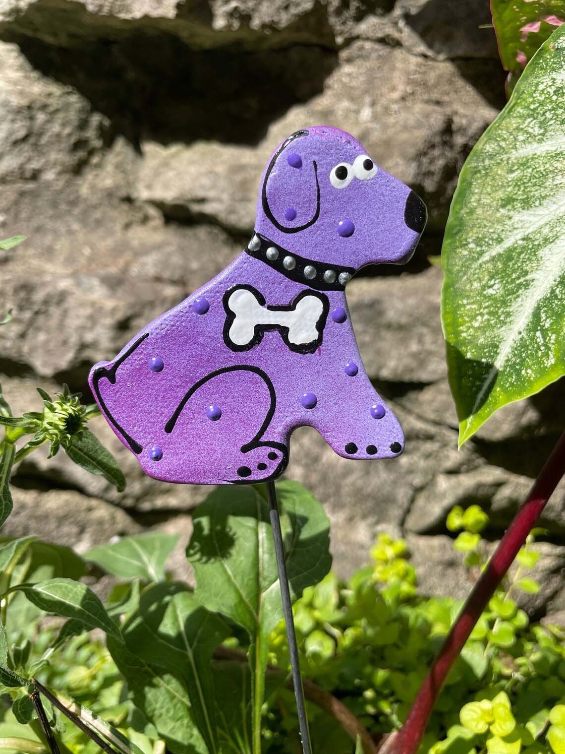 Colorful Dog Garden Stakes