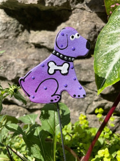 Colorful Dog Garden Stakes