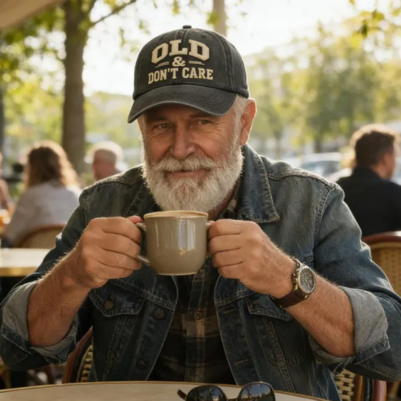 Old & Don't Care Embroidery Cap