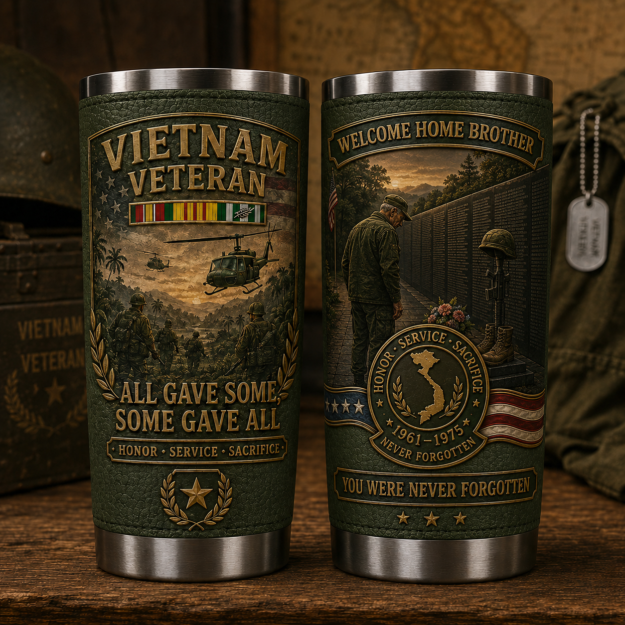🔥 Last Day Promo: 50% OFF-🇺🇸 Vietnam War Veteran Commemorative Travel Tumbler