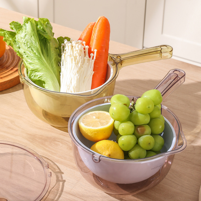 3-in-1 Fruit Strainer Basket - Large Capacity, Fast Draining