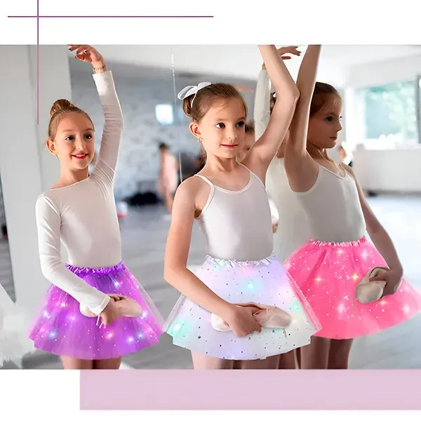 Final Clearance!🌟 Princess Glow LED Skirt | Soft, Safe & Stretchy for All-Day Play– Last Chance at This Price!