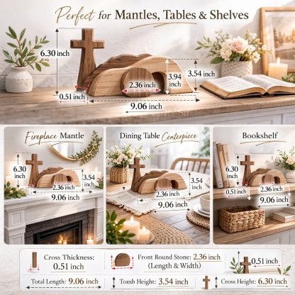 🔥Last Day 49% OFF - The Wooden Resurrection Cross & Empty Tomb That Reminds Your Family What Easter Is Really About