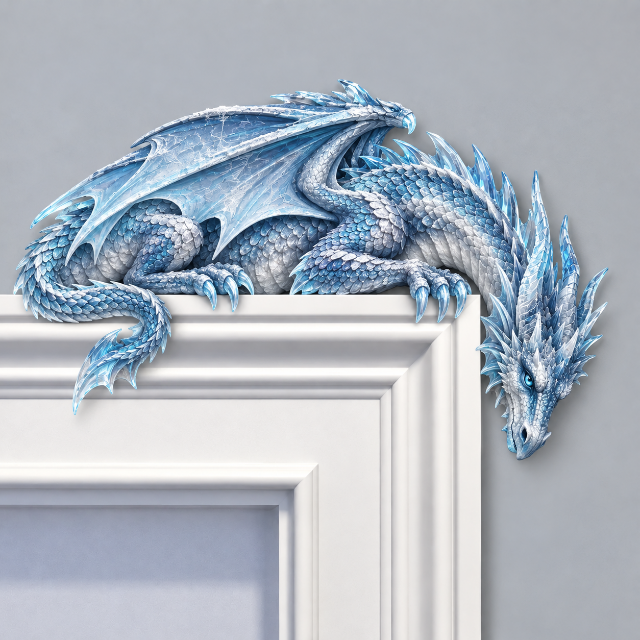 ⏳ Last Day 50% OFF – 🐉🔥 Sleeping Dragon Door Topper | Medieval Fantasy Dragon Guardian Wall Décor for Doorway, Gaming Room & Gothic Home 🏰✨