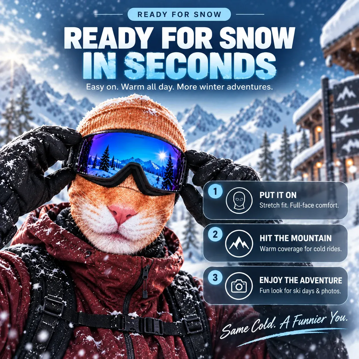 ⏳ 50% OFF – 🦊 Funny Animal Face Ski Mask |The Funniest Winter Balaclava Everyone Will Ask About