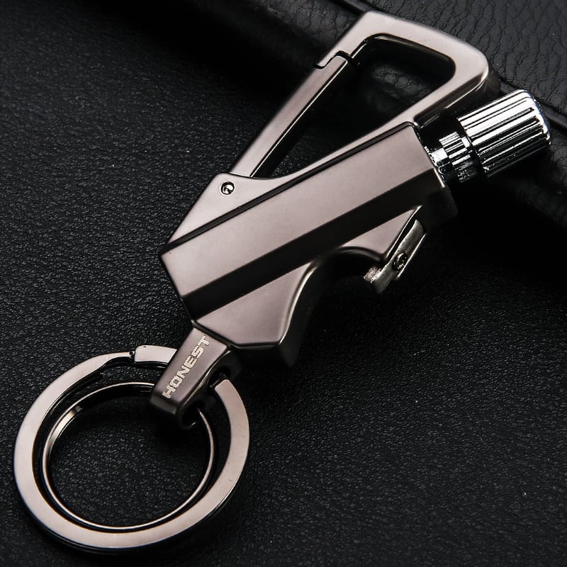 3-in-1 EDC Keychain Multi-Tool – Permanent Match Lighter, Bottle Opener