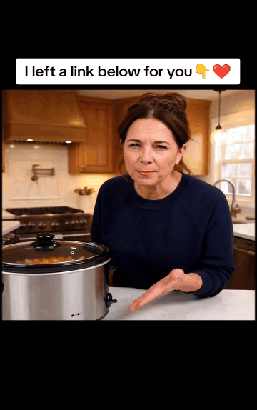 Cooker lid holder in use