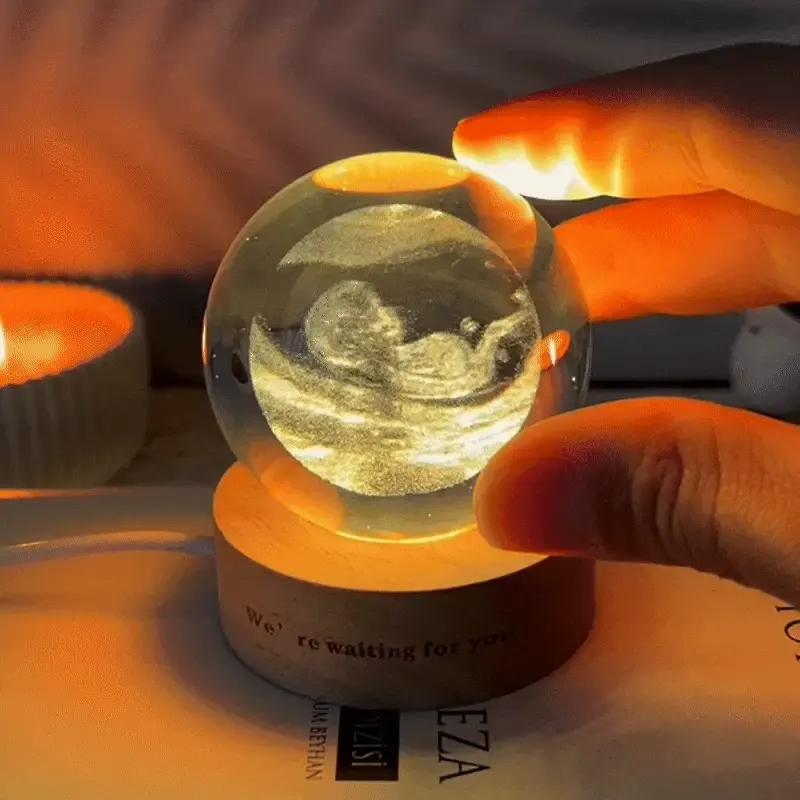 Custom crystal ball lamp