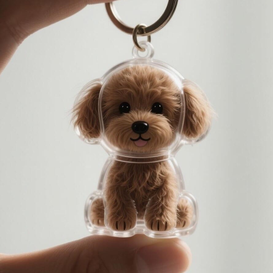 🐾Pet Hair Memorial Capsule Keychain
