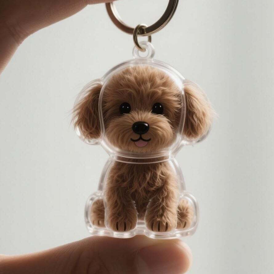 🐾Pet Hair Memorial Capsule Keychain
