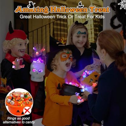 🎁LED Light Halloween Glowing Ring😍 - Set with 50pcs