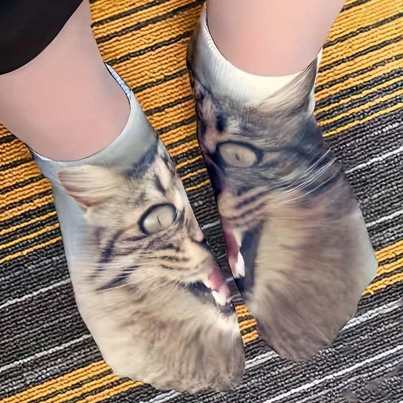 🐾Realistic Cat Face Socks🐱