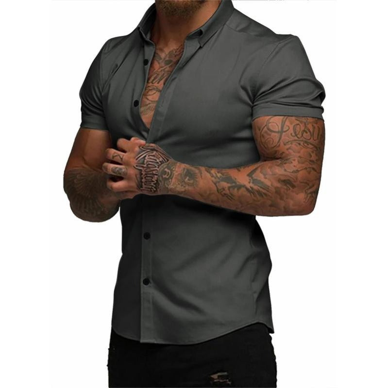 StretchTech Slim-Fit Shirt – 4-Way Flex, Wrinkle-Free, and Office-to-Gym Ready