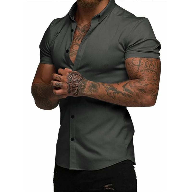 StretchTech Slim-Fit Shirt – 4-Way Flex, Wrinkle-Free, and Office-to-Gym Ready