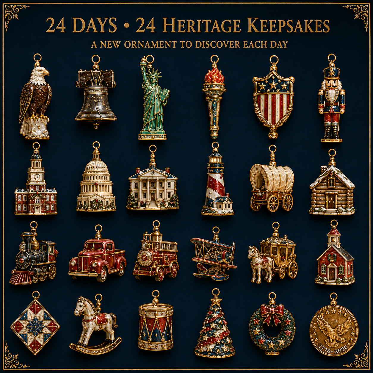 🔥Last 30pcs✨⏰ Limited anniversary edition✨50% OFF!🔥America 250th Anniversary Heritage Christmas Advent Calendar