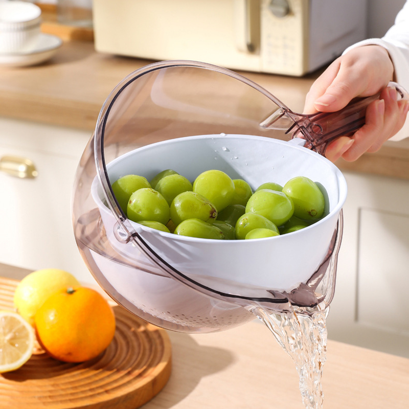 3-in-1 Fruit Strainer Basket - Large Capacity, Fast Draining