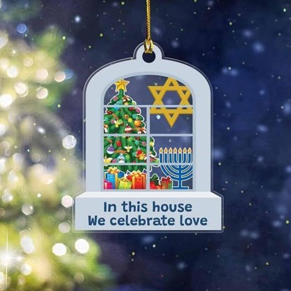 Christmas Hanukkah Acrylic Ornament