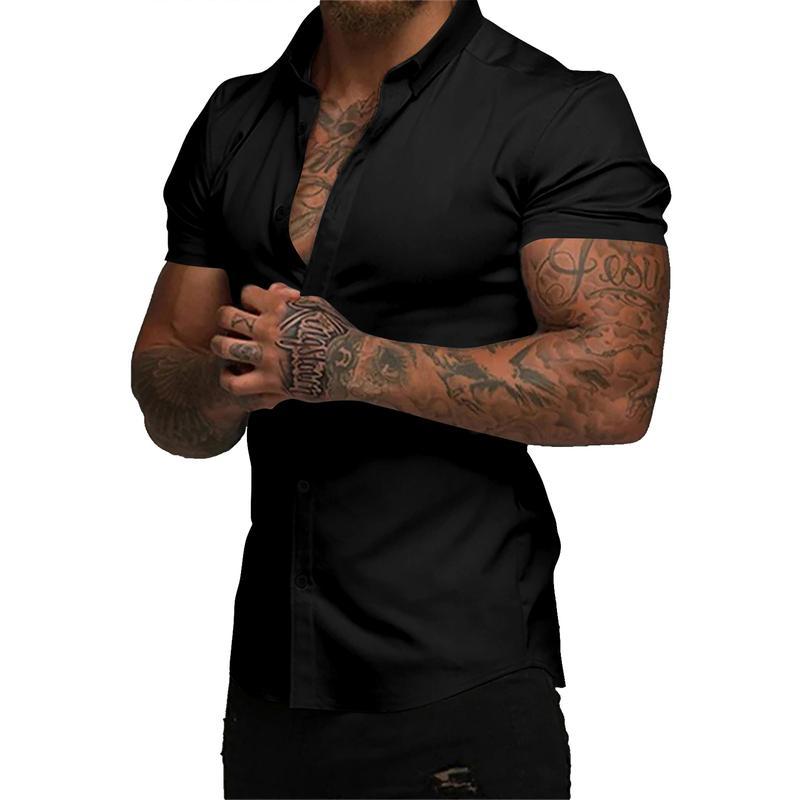 StretchTech Slim-Fit Shirt – 4-Way Flex, Wrinkle-Free, and Office-to-Gym Ready