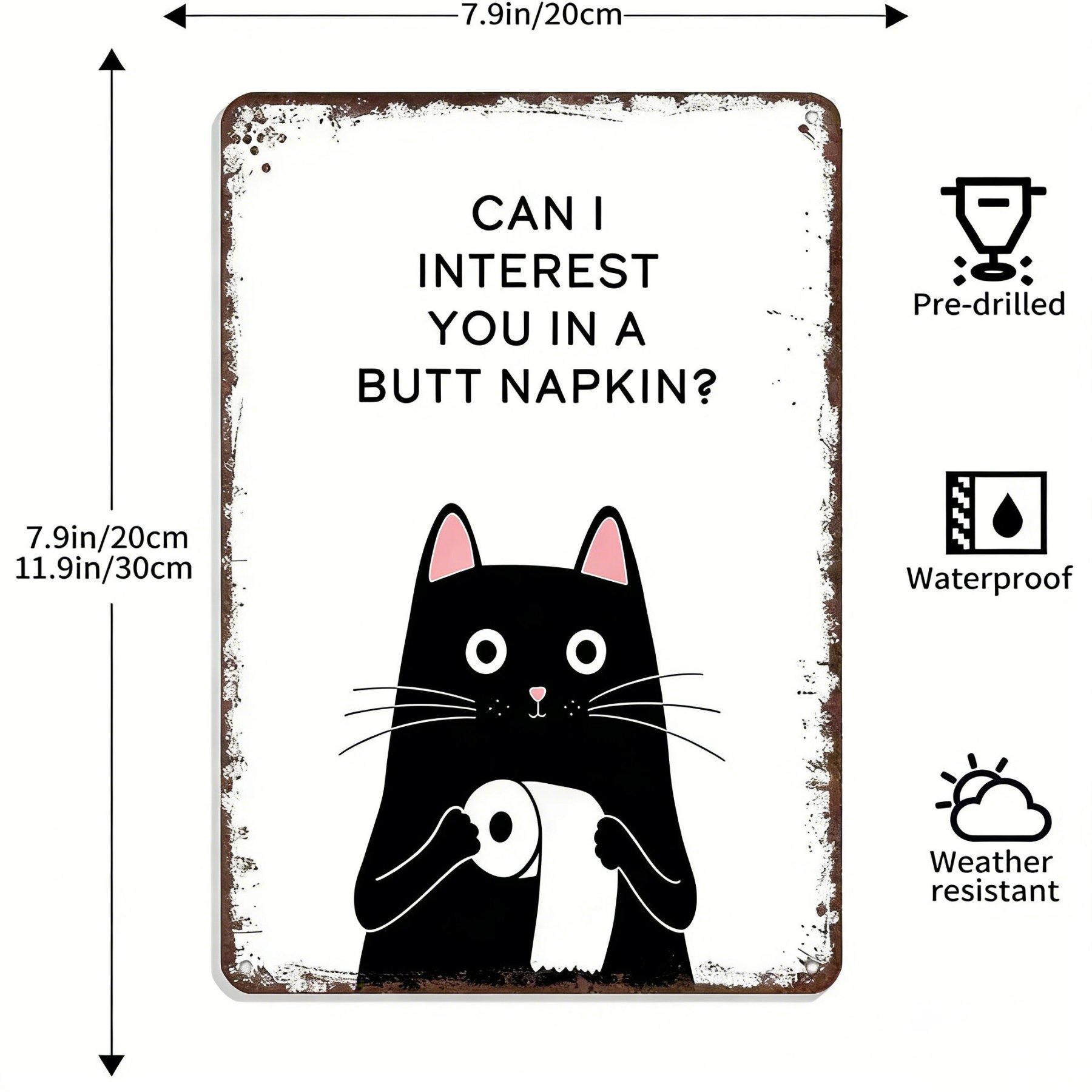 🏆New Year 50% OFF - 🐱Vintage Black & White Cat Wall Art