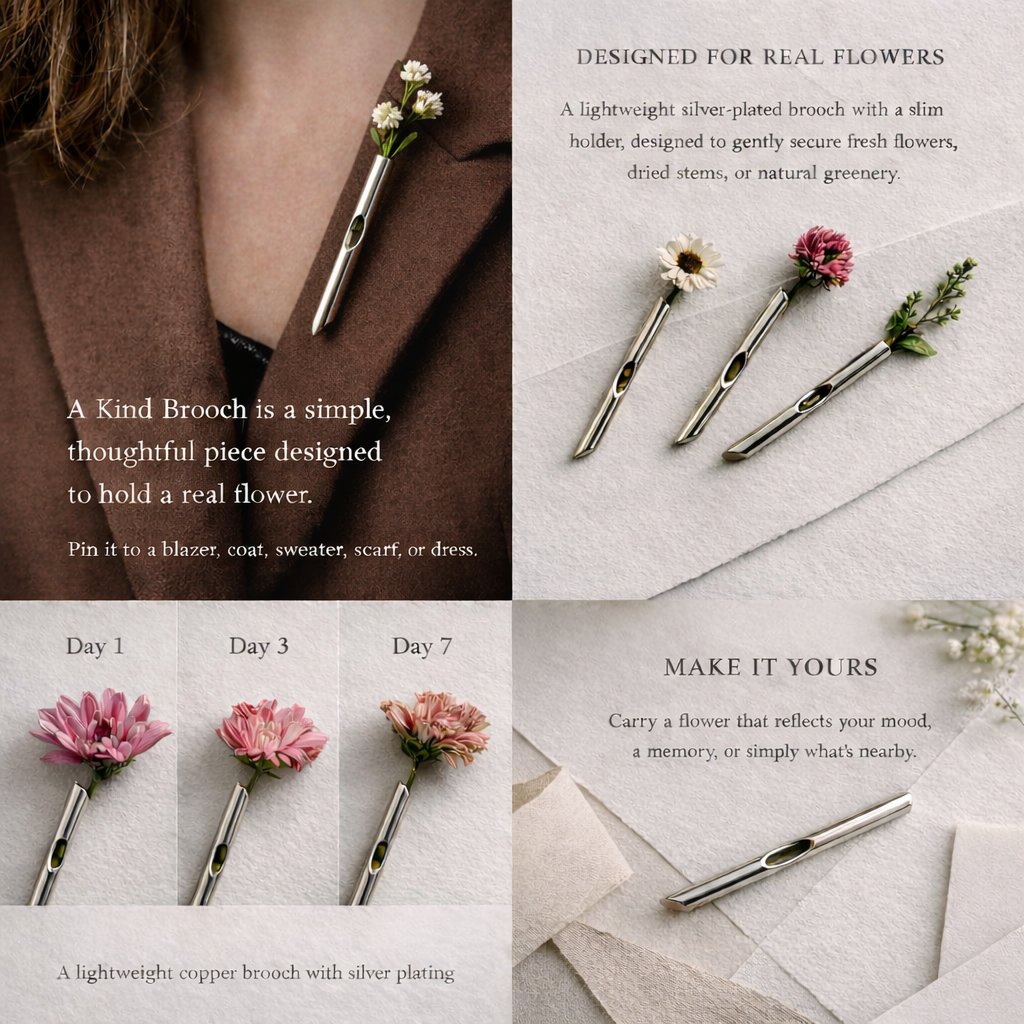 🌷A Kind Brooch - Every bloom tells a different story.
