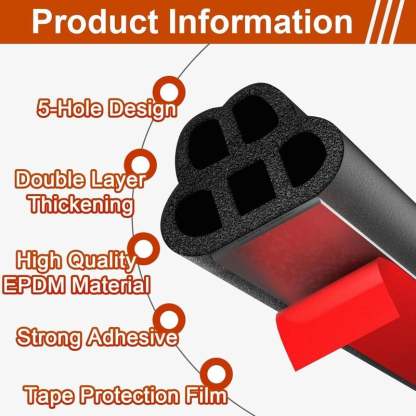 Car Door Seal Strip Universal Self Adhesive