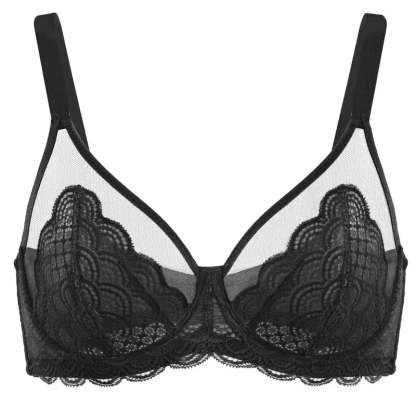 🔥LAST DAY 49% OFF – Mermaid Scale Lace Unpadded Underwired Push-Up Bra