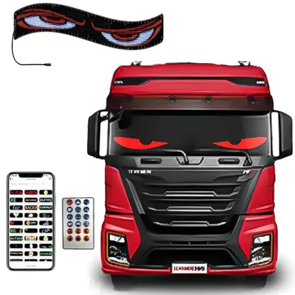 Truck Devil Eye Soft Screen Light Truck Car Eye Light Dynamic Led Flexible Screen Window Warning Light