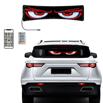 Truck Devil Eye Soft Screen Light Truck Car Eye Light Dynamic Led Flexible Screen Window Warning Light