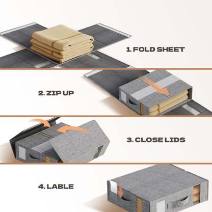 Multi-Use Storage Bags 4Pack Dustproof Organizer For Bedding Quilts Blankets