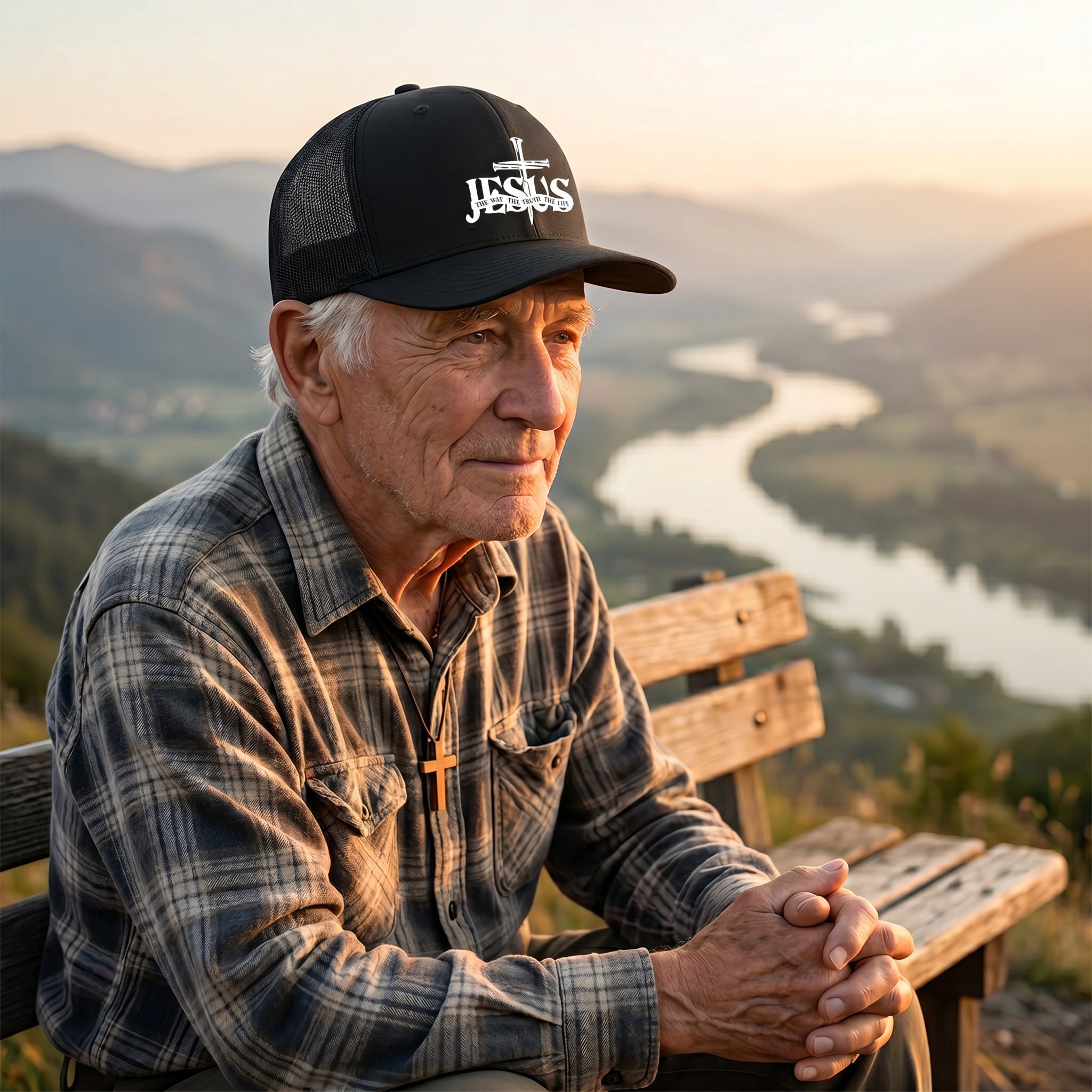 🔥LAST DAY 49% OFF- 🙏 Inspirational Jesus Cross Mesh Trucker Hat