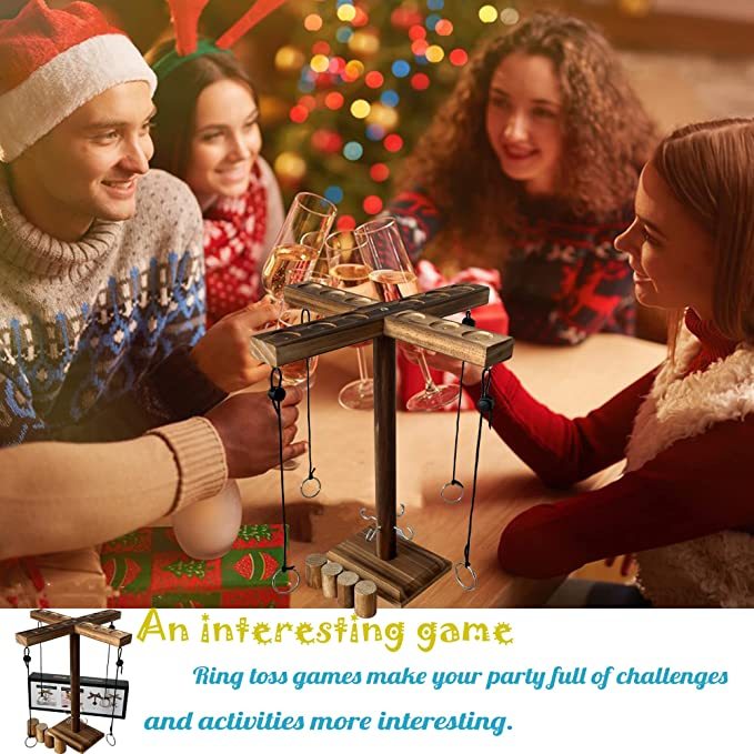 (🎯2025 HOT SALE- SAVE 48% OFF)Wooden Ring Hook Tossing Party Games