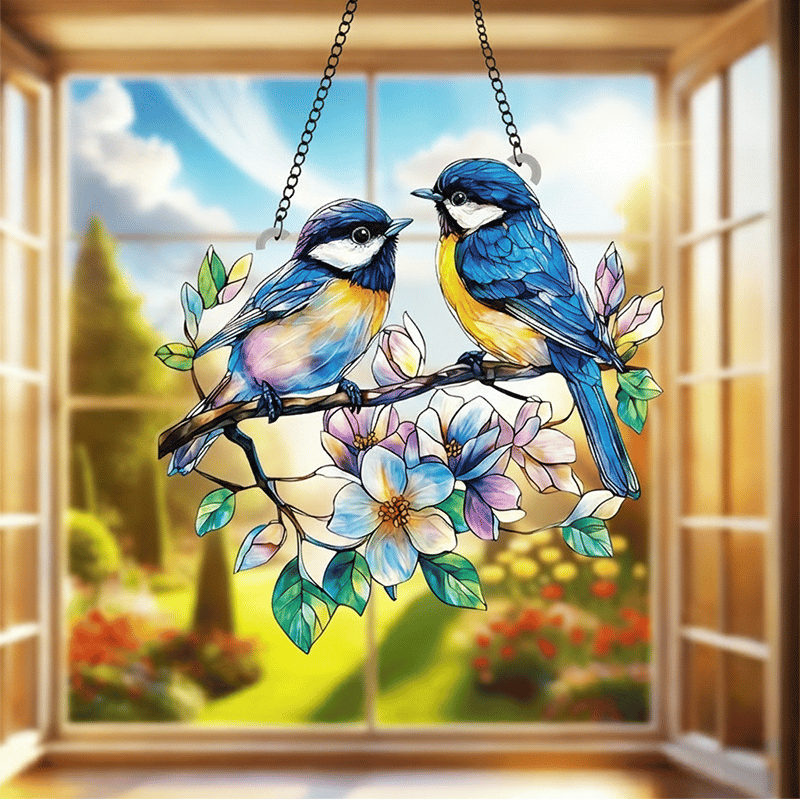 🎄Christmas Hot Sale 49%OFF🦜Stained Glass Style Robin Suncatcher