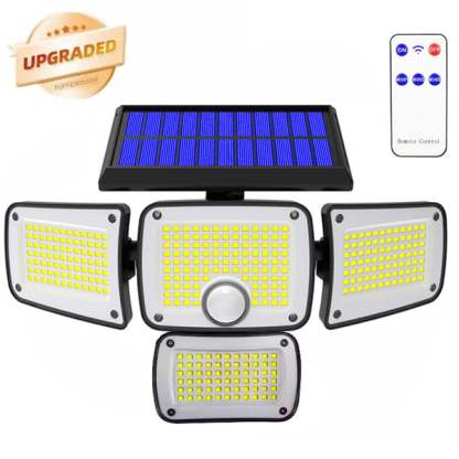 Upgraded Wide-Angle Solar Motion Sensor Light