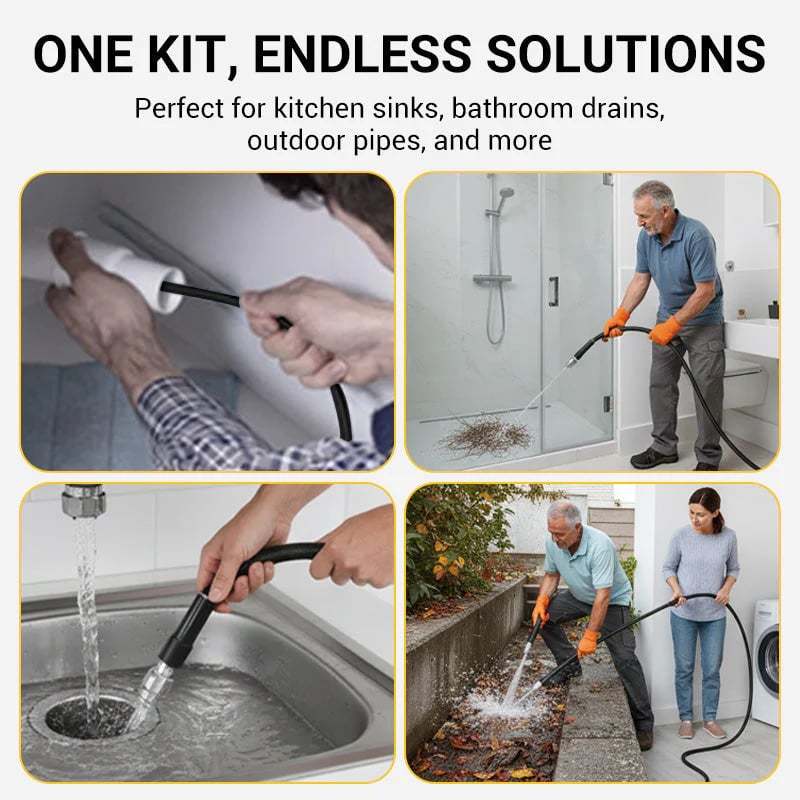 💧 Triple-layer burst-proof hose – PVC & stainless steel. Universal connector, easy install. Perfect for heavy-duty cleaning! 🚿🔧