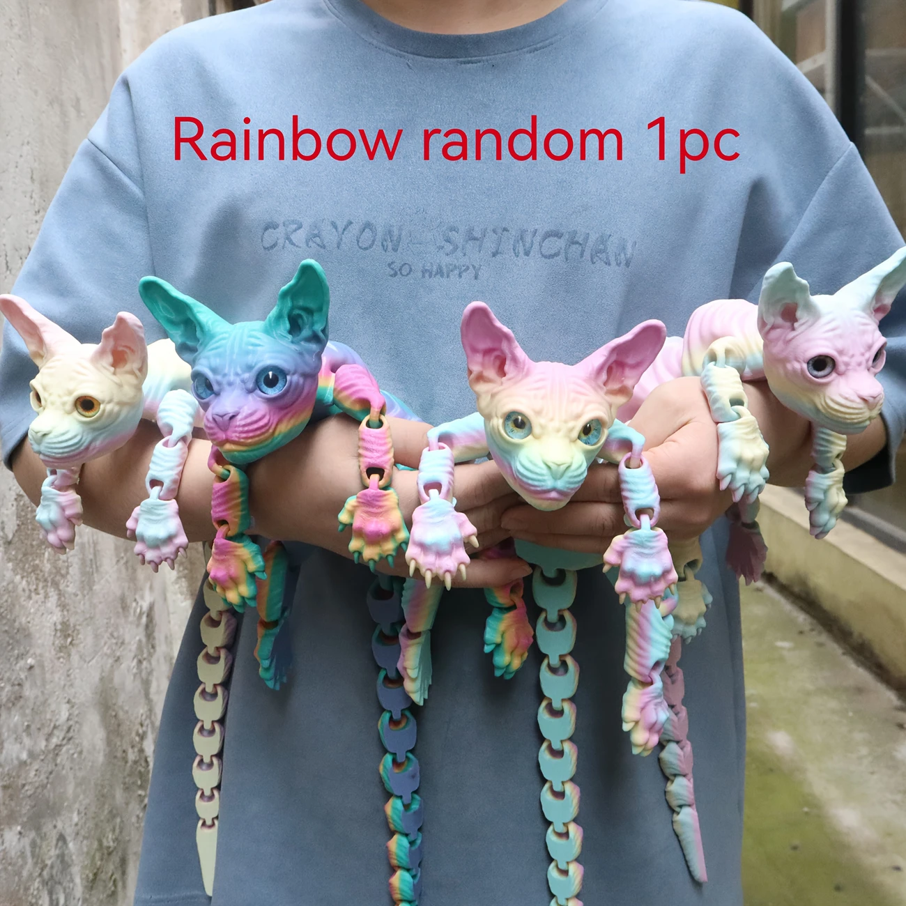 23cm/9.06inch 3D Printed Articulated Cat Figure