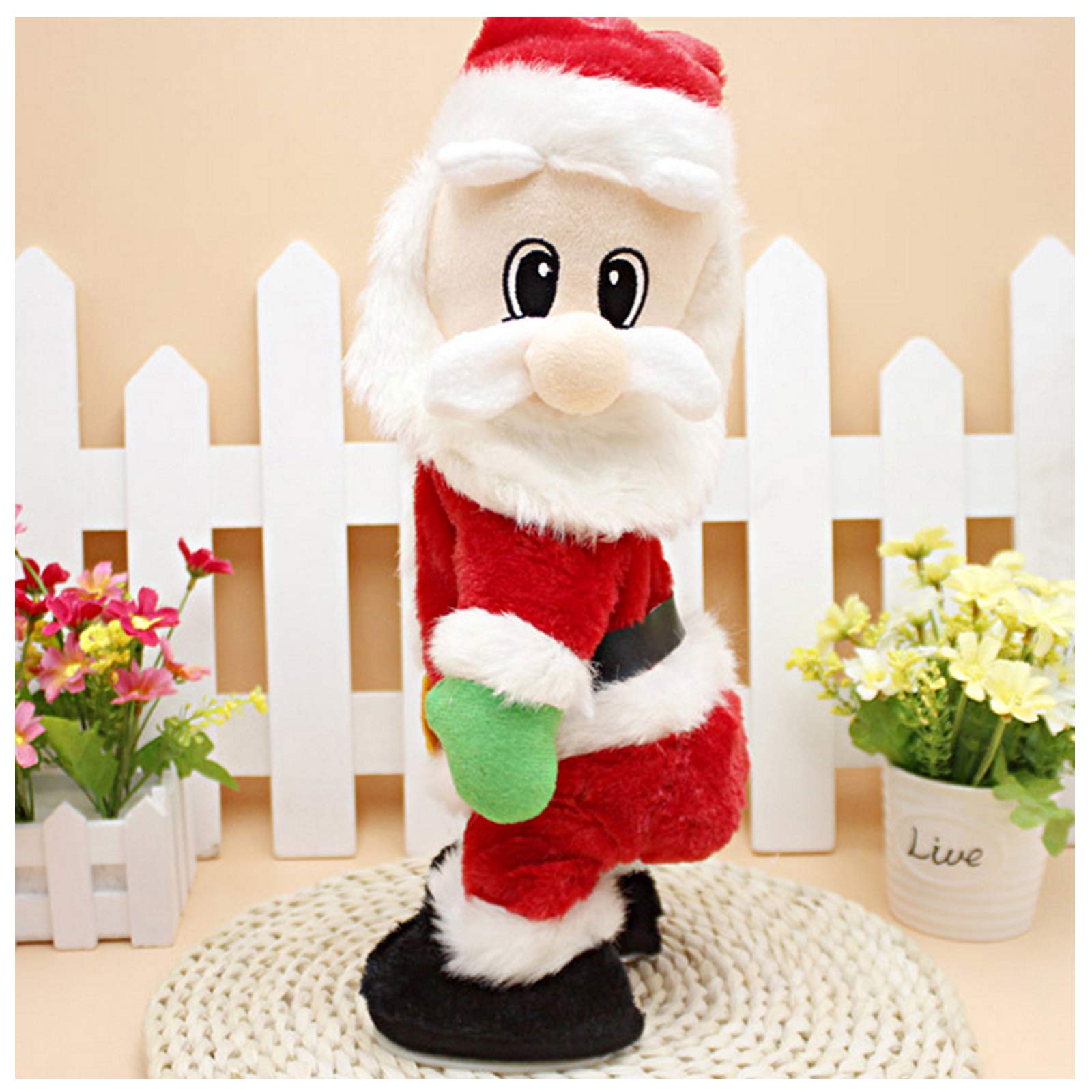 🏆 500K+ SOLD! ✨2025 USA🎁Singing Hip Shaking Santa Toys