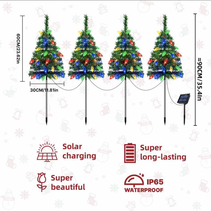 Christmas Special 50% Off🎄Solar Christmas tree lights, contains 80 colorful strawberry bulbs