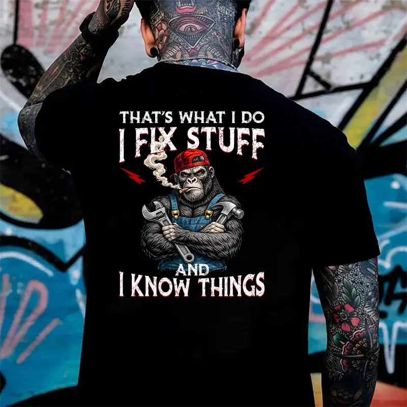 Personalized Year 1965-1980 That’s What I Do I Fix Stuff Generation X Shirt, And I Know Things Gen X Shirt, Generation X Shirt, Full Colors, Full Sizes, For Men, For Women