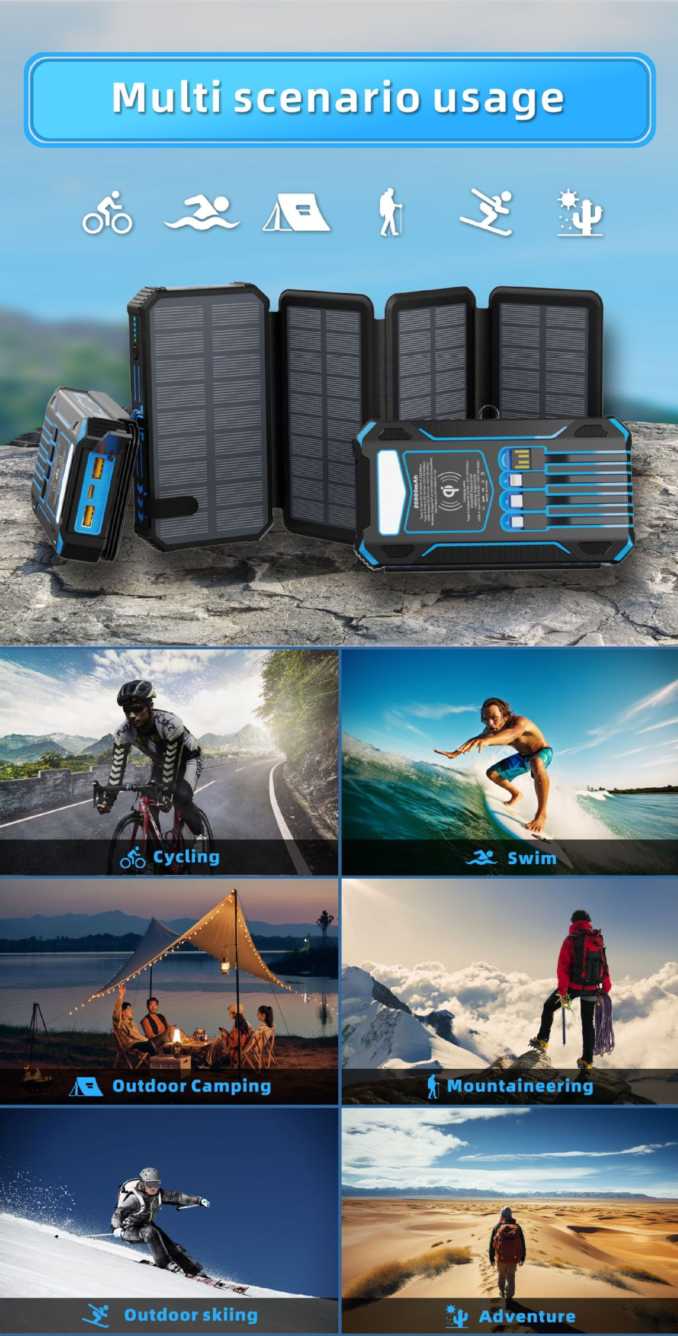 Solar Foldable Power Bank- Free Shipping