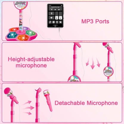 🎄Christmas Sale 49% OFF! 🎤Microphone Toy, Karaoke Machine Toy with Light🎁Perfect Gift for Children🎁