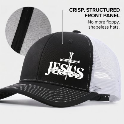 🔥LAST DAY 49% OFF- 🙏 Inspirational Jesus Cross Mesh Trucker Hat