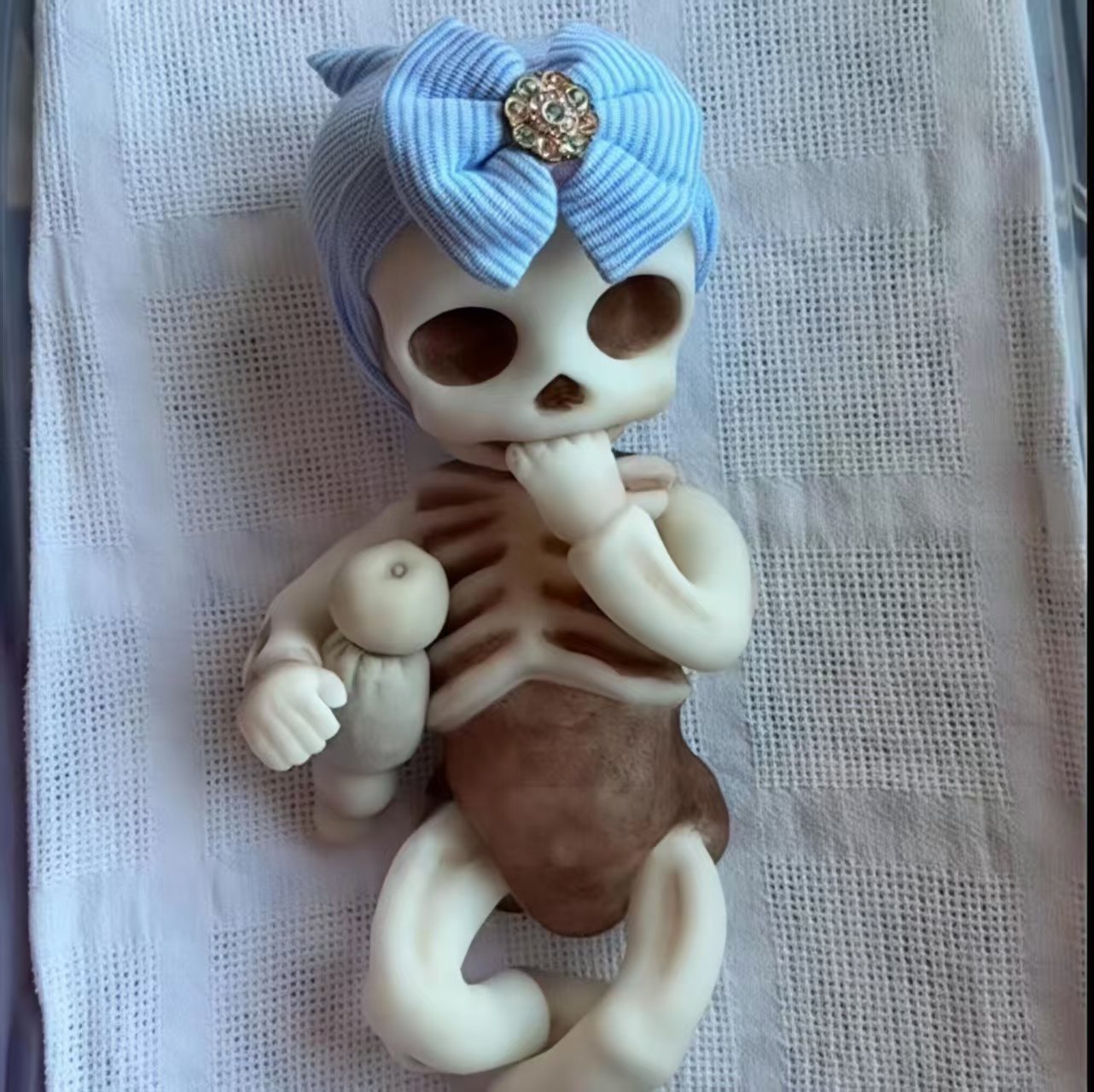 🔥LAST DAY 50% OFF🖤💀 Reborn Skeleton Baby—Cute Yet Creepy🍼🎃