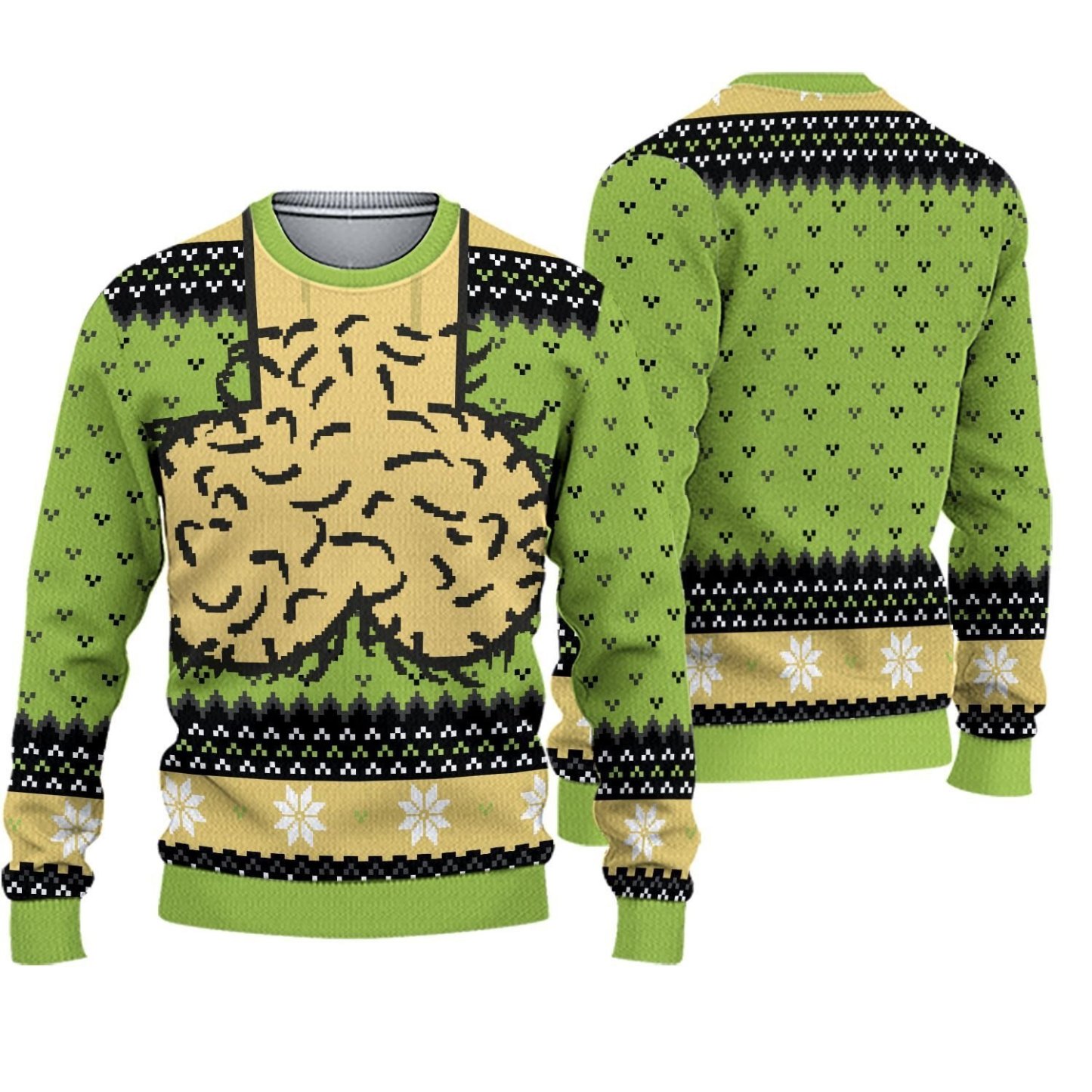 Funny Adult Ugly Christmas Pullover Sweater, Playful Festive Holiday Crewneck Sweatshirt for Christmas Parties Ugly Sweater Contests 🎅