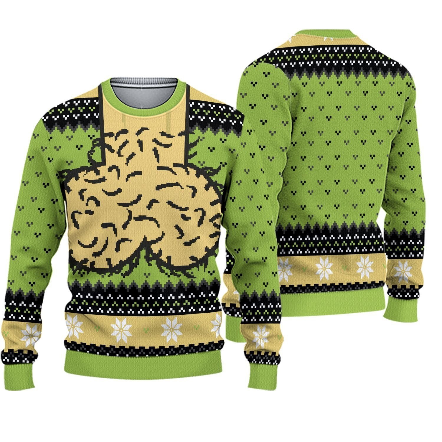 Funny Adult Ugly Christmas Pullover Sweater, Playful Festive Holiday Crewneck Sweatshirt for Christmas Parties Ugly Sweater Contests 🎅