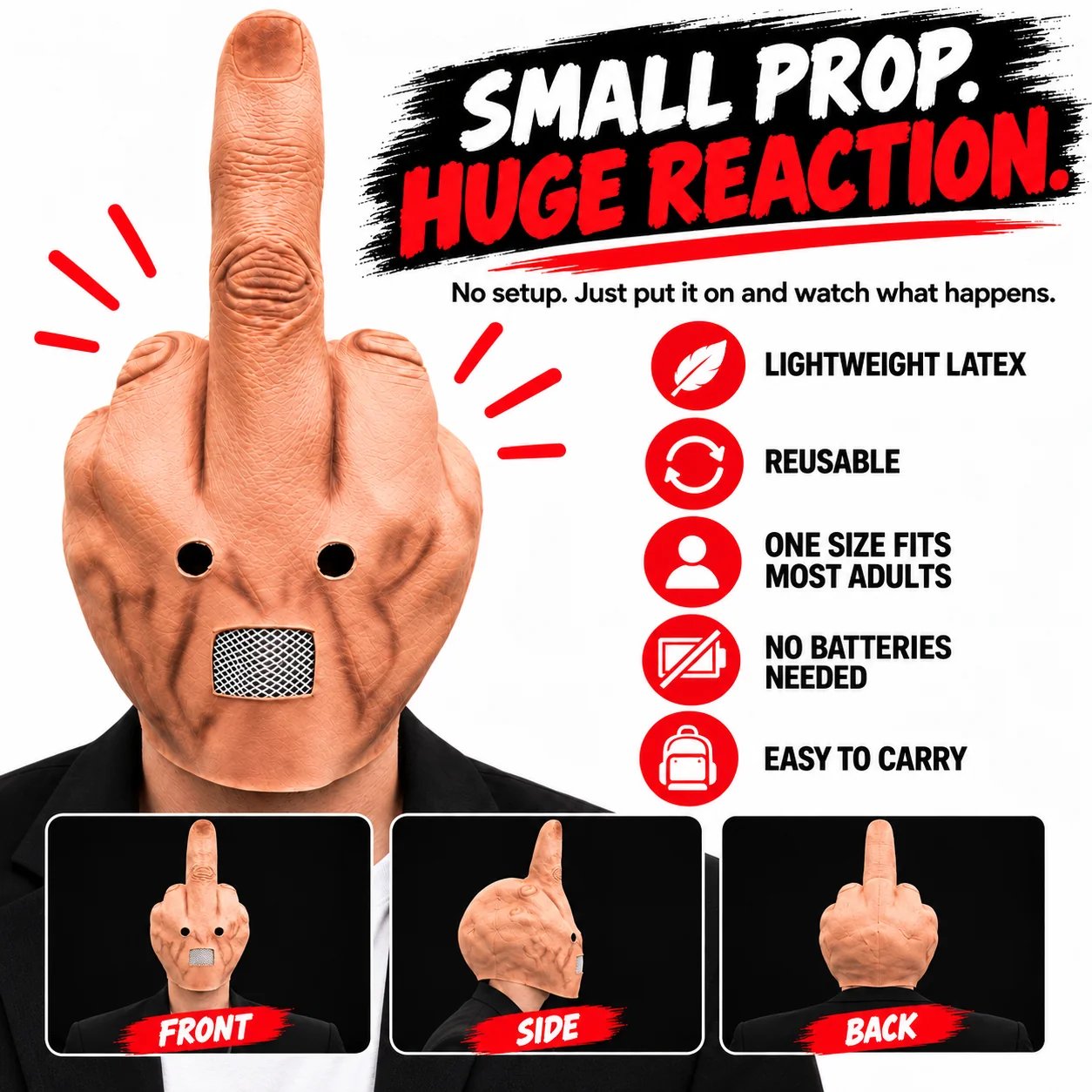 Funny prank mask getting reactions at a Halloween party Funny prank mask getting reactions at a Halloween party