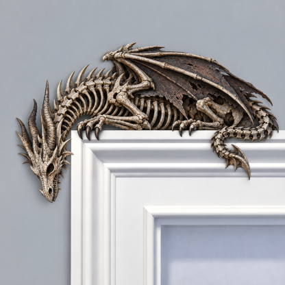 ⏳ Last Day 50% OFF – 🐉🔥 Sleeping Dragon Door Topper | Medieval Fantasy Dragon Guardian Wall Décor for Doorway, Gaming Room & Gothic Home 🏰✨