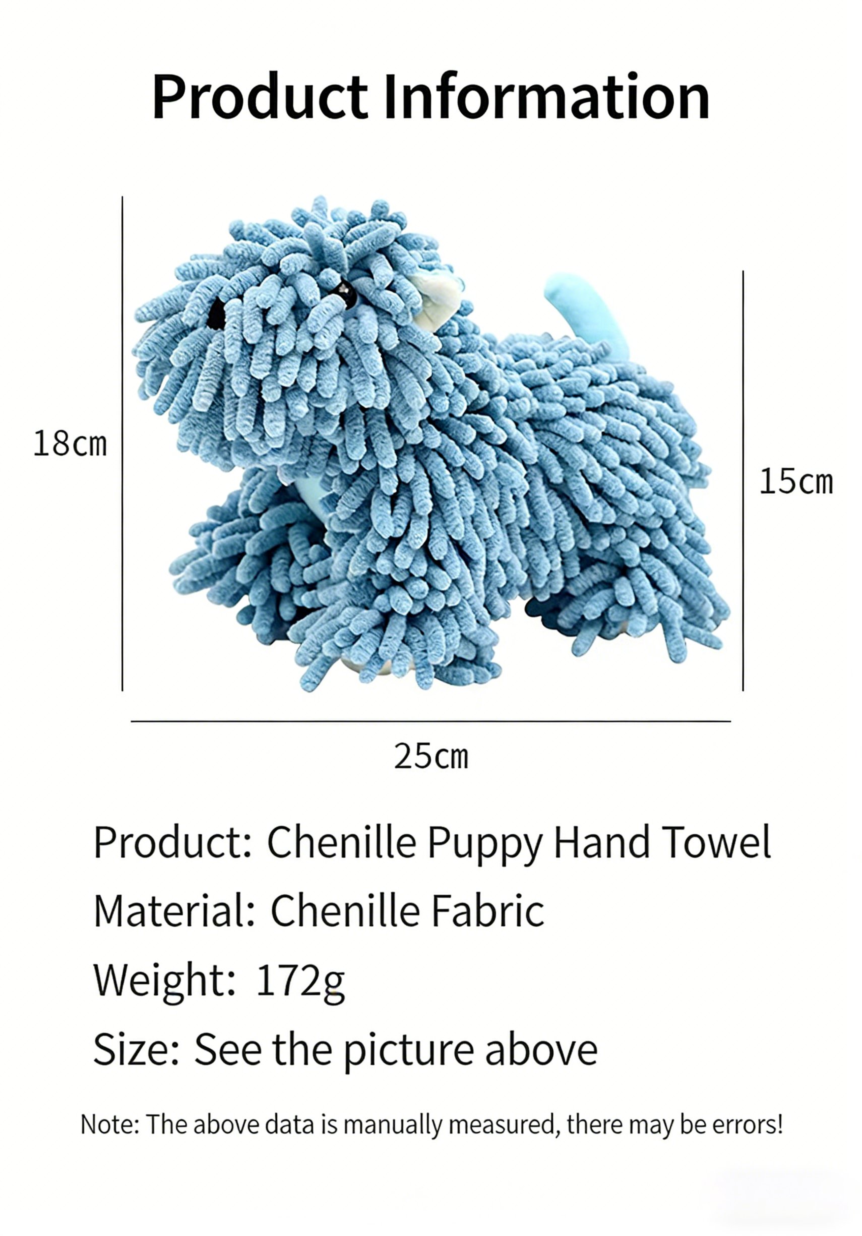 🐶 Puppy-Shaped Chenille Hand Towel – Cute & Functional Home Essential