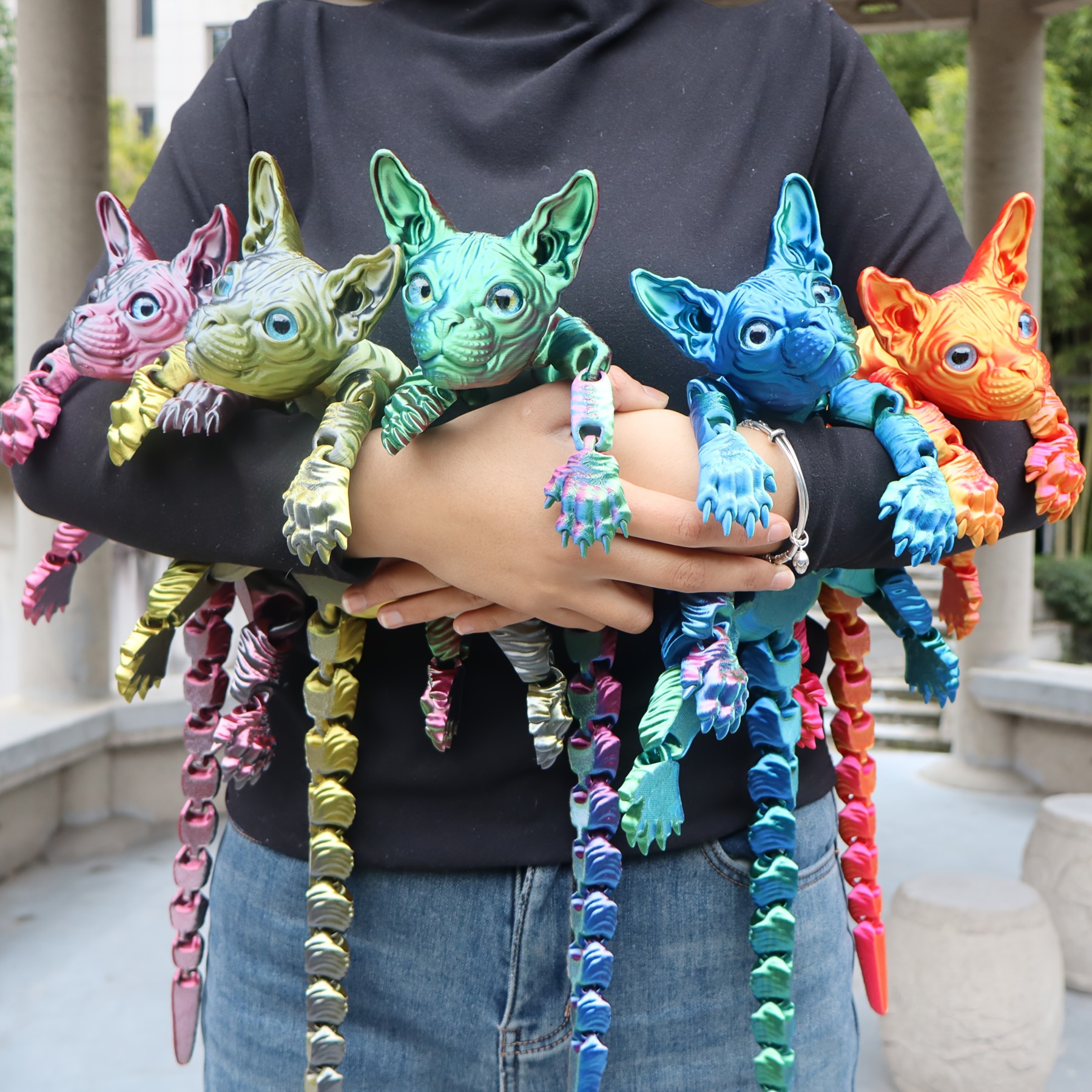 23cm/9.06inch 3D Printed Articulated Cat Figure